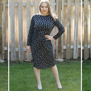 KMW Silver Feathers Swirl Dress